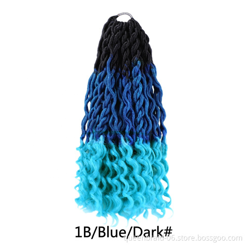 Natural Ends Goddess Locs Crochet Hair Crochet Elastic Hair For Girls Dread Goddess Faux Locs Synthetic Hair Extensions
